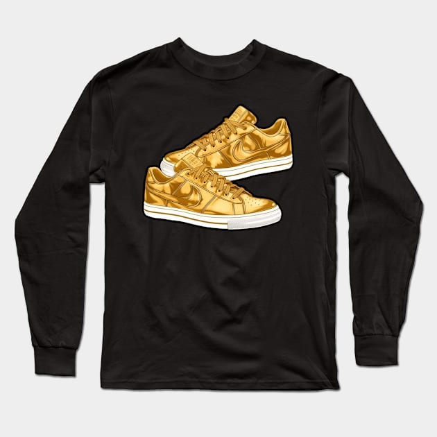 Golden Footsteps Long Sleeve T-Shirt by SIM1